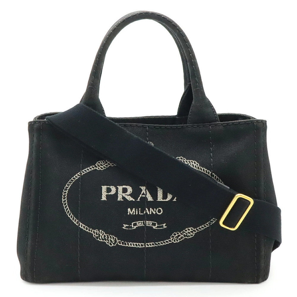 Prada Canapa handbag Crossbody Bag canvas NERO black
